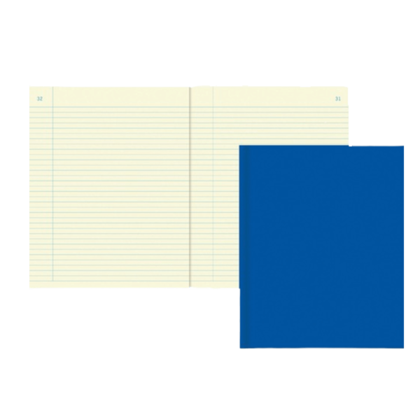 Blue Hard Cover Lab Ruled Notebook